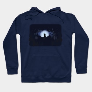 cat on the hill Hoodie